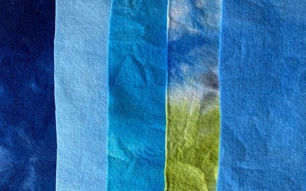 Sprookjesvilt setje van 5 halve lapjes : LUCHT EN ZEE