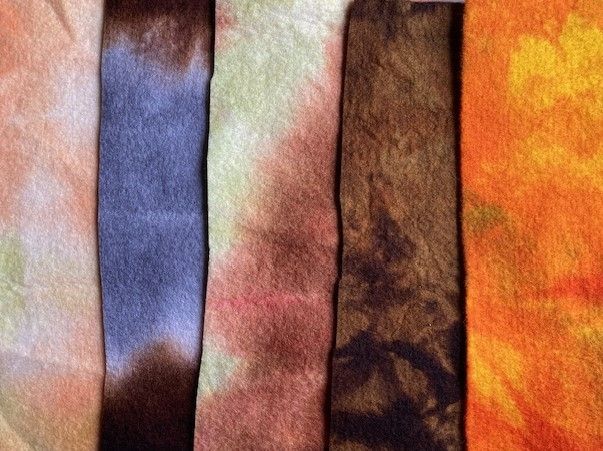 Sprookjesvilt setje van 5 halve lapjes : HERFST