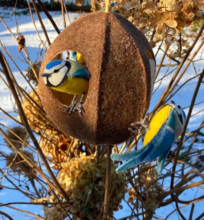 Kokosnoten Vetbol met Mezen     (Septemberspring)