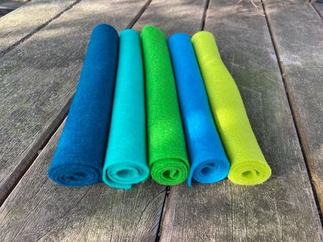 Viltlapjes Pakket 5 : Blauw-Groen