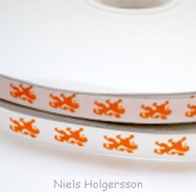 Lint Nederlandse Leeuw Oranje  6mm breed  (per meter)