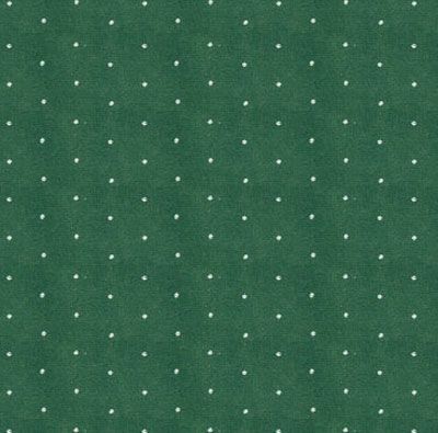 Nickey Velours  Stipje Groen met wit stipje (rolletje)