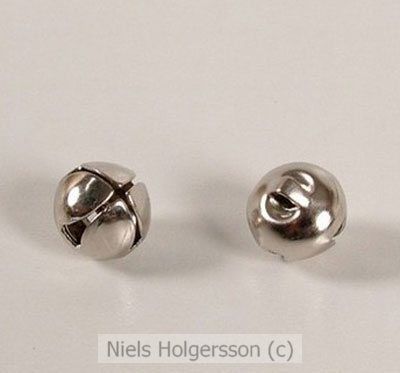 Kruisbelletjes  Zilver 6mm  ( 5 stuks)