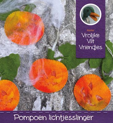 Pompoenlichtjes Slinger ( Vrolijke Viltvriendjes) Pompoenlichtjes Slinger ( Vrolijke Viltvriendjes)