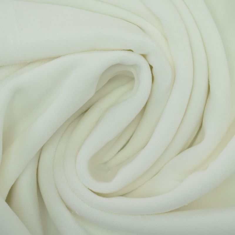 Nicky velours Effen  : Ecru  ( rolletje)