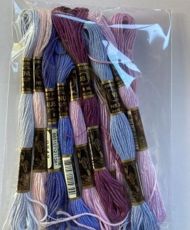 Splijtzijde Roze-Paars  Blauw  tinten( 10 strengetjes)