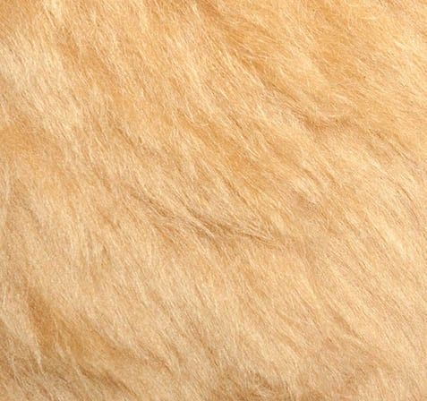Mohair Stof Langharig Goudblond  ( 20x20 cm)