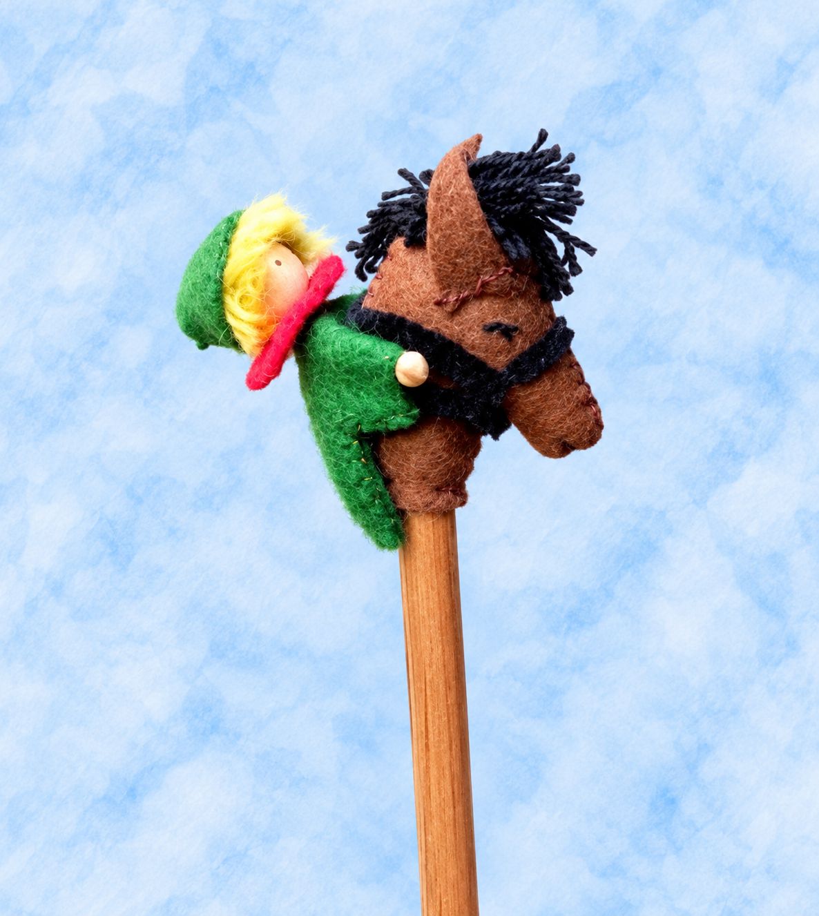 Potloodpopje Popje op paard Potloodpopje Popje op paard