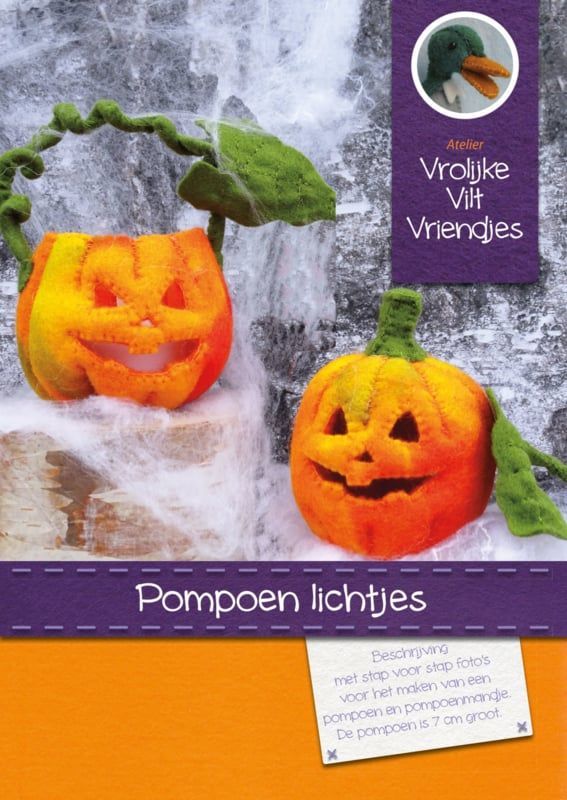 Pompoenlichtjes  ( Vrolijke Viltvriendjes)