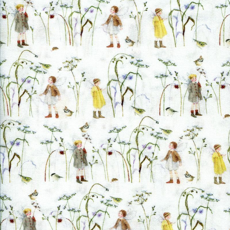 Stof Daniela Drescher:Elfjes in het gras   50x70cm