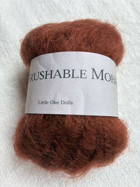 Wild Brushable Mohair garen Roodbruin ( 30 gram )