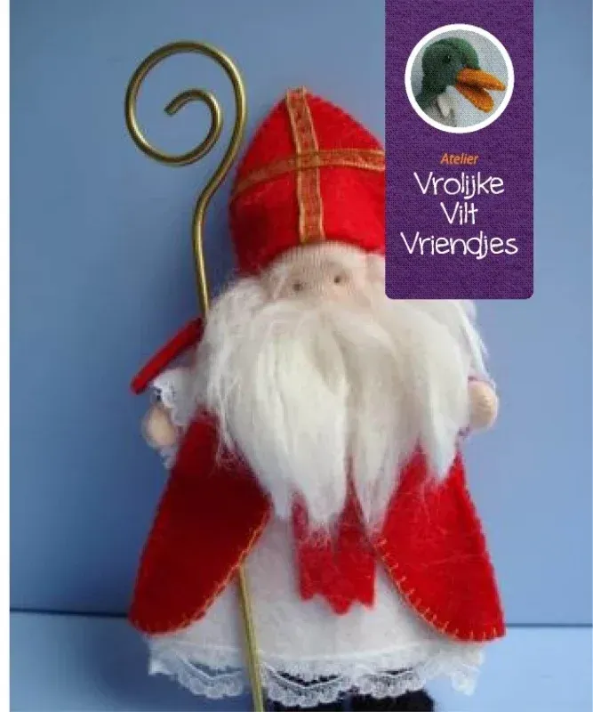 Sinterklaas 12 cm tricot hoofdje