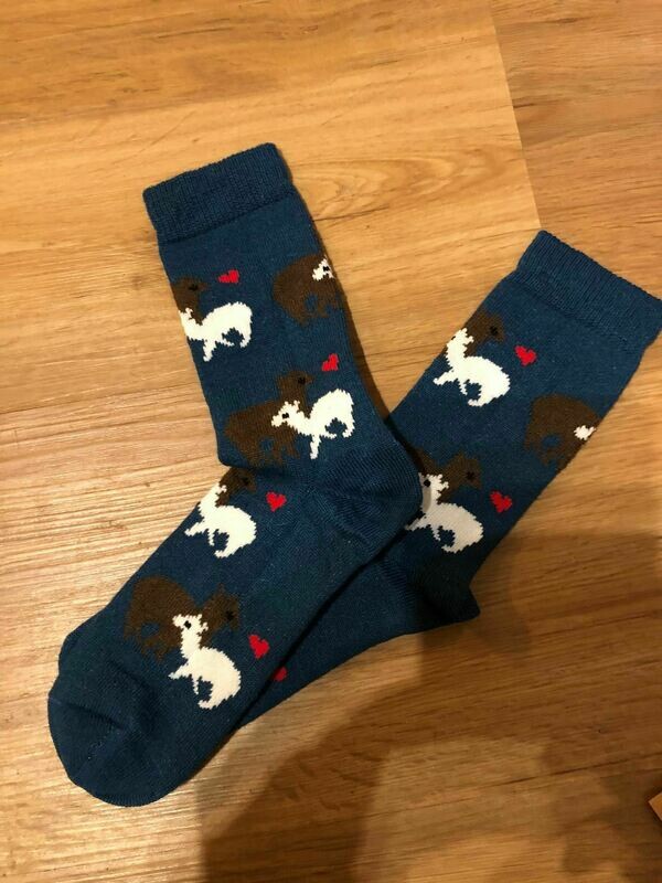 Alpaka Socken  Family blau