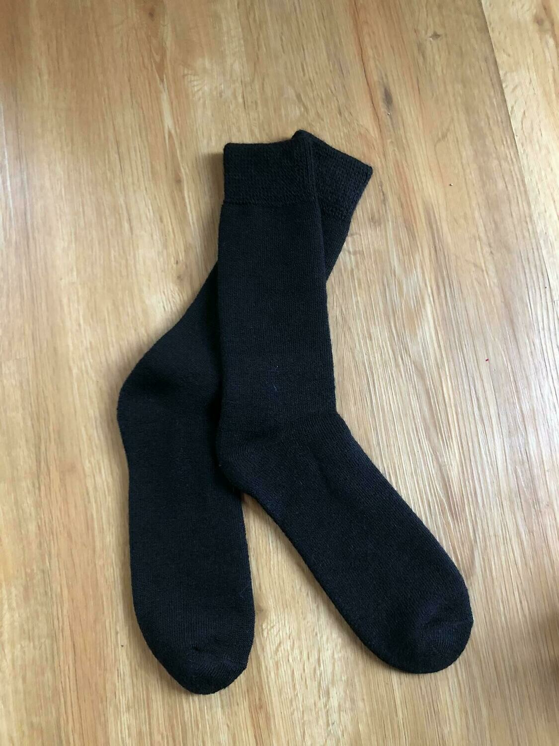 Alpakasocken mitteldick schwarz