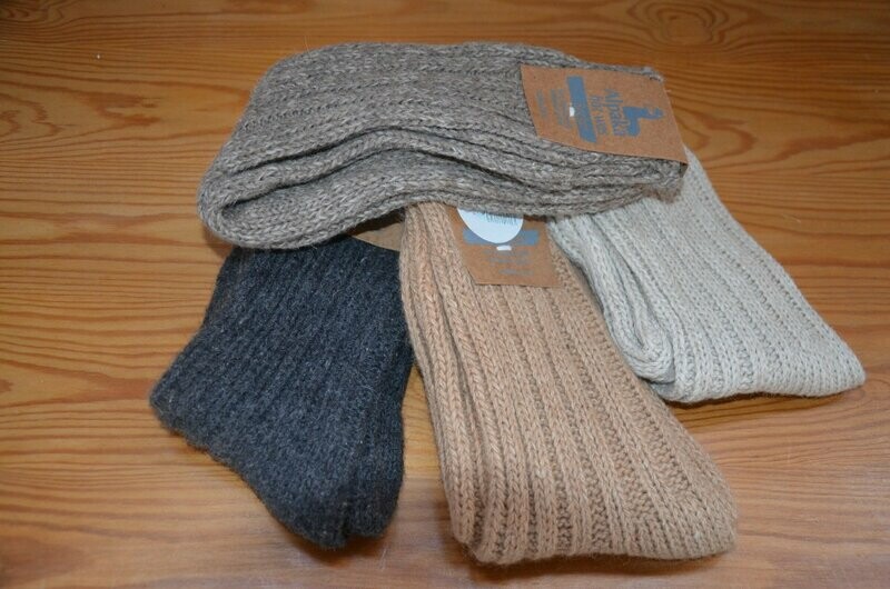 Alpaka Stricksocken natur