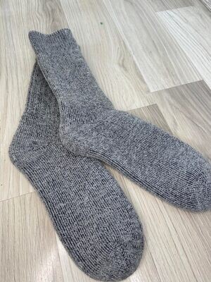 Alpaka Socken extra dick grau