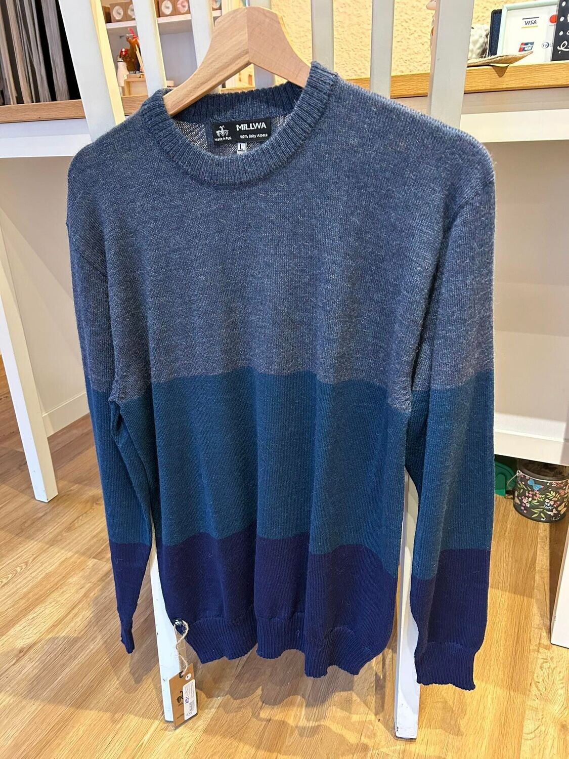 Alpaka Pullover Dustin Herren blau