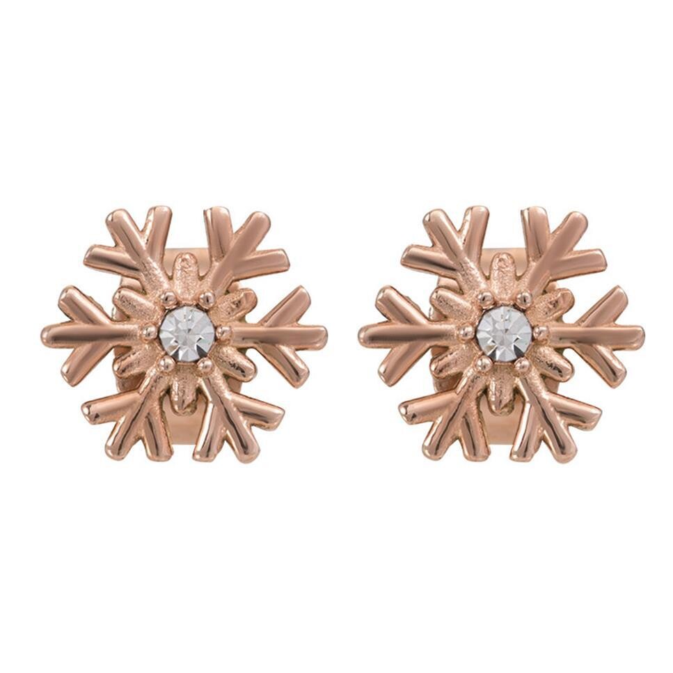 Ohrringe Snowflake rosegold