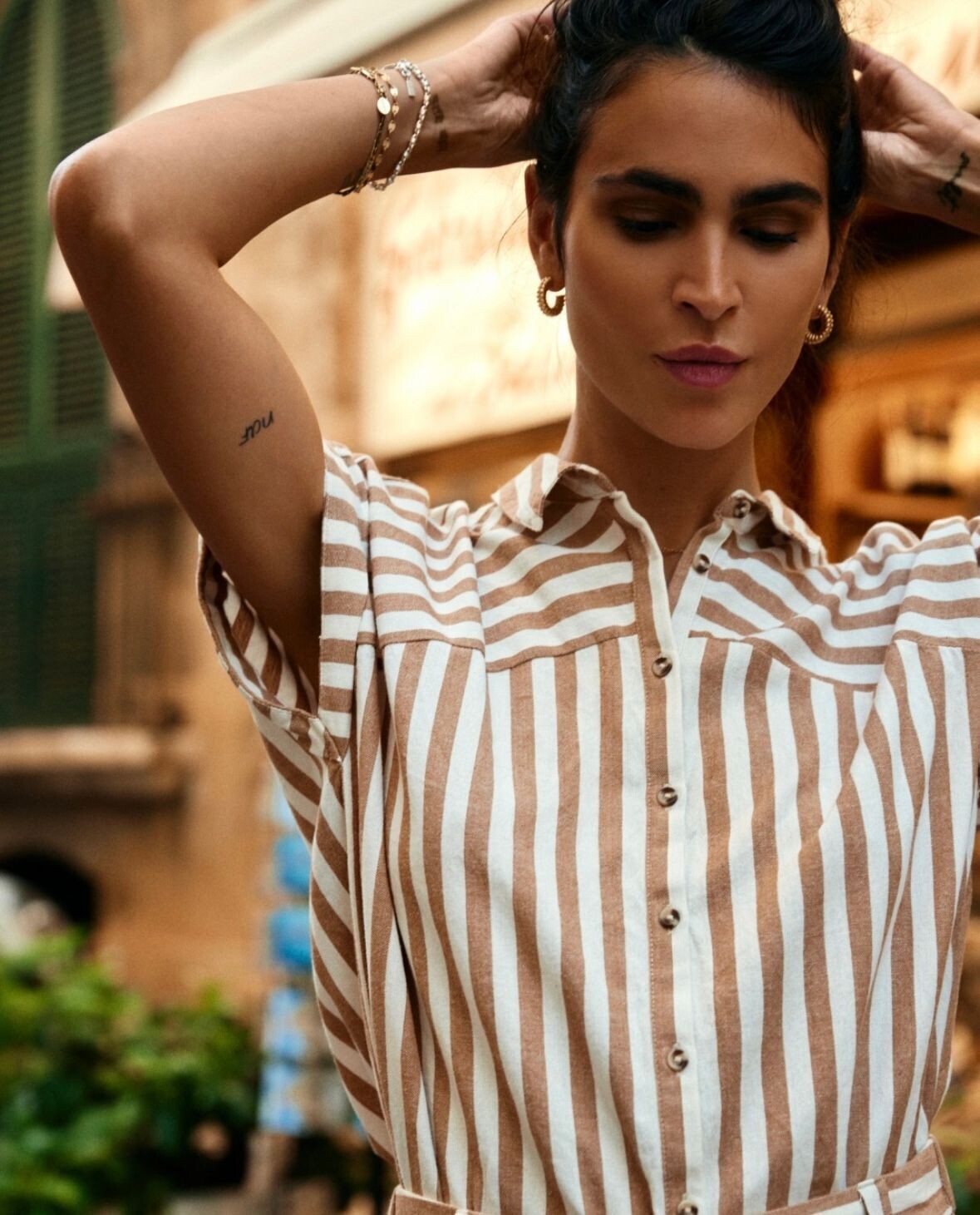 Bluse mit Streifen