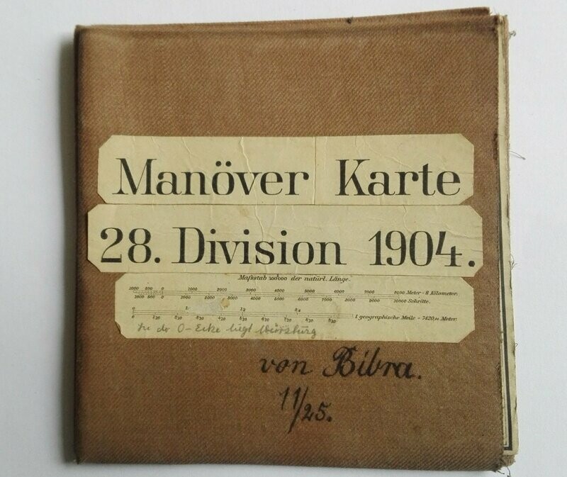 Alte Faltkarte aus dem Nachlass des“ Freiherr von Bibra“ Alte Faltkarte aus dem Nachlass des“ Freiherr von Bibra“