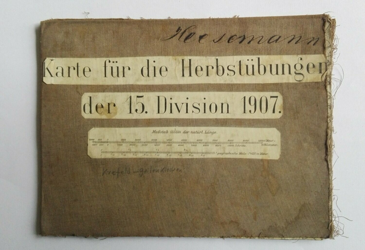 Alte Faltkarte aus dem Nachlass des“ Freiherr von Bibra“