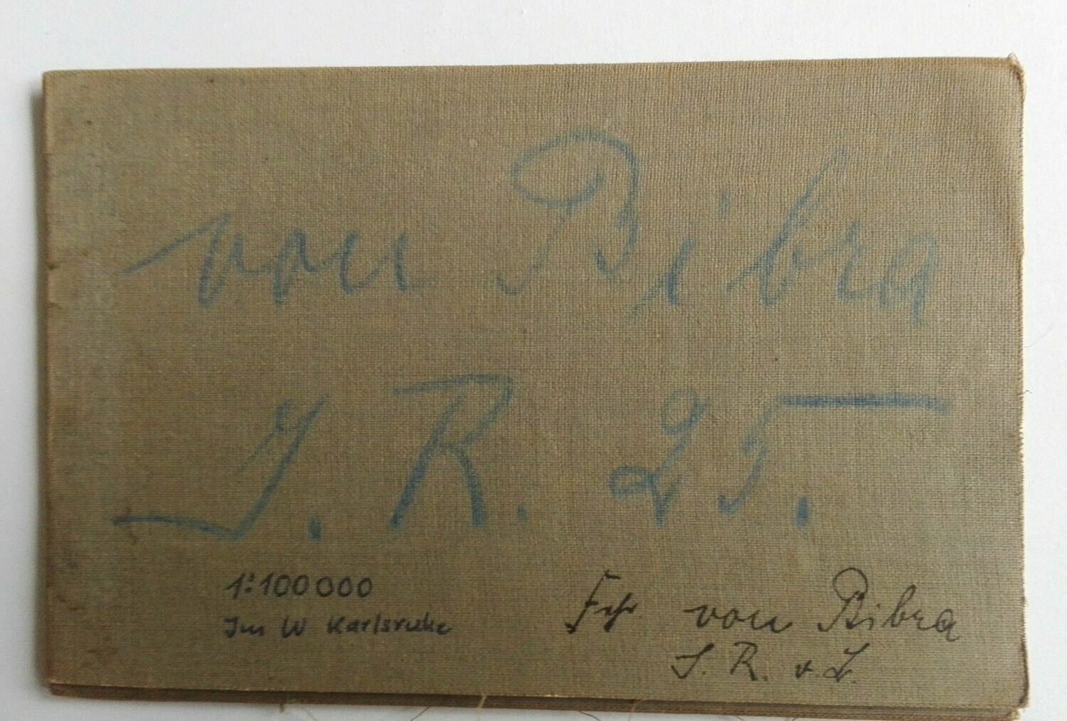 Alte Faltkarte aus dem Nachlass des“ Freiherr von Bibra“
