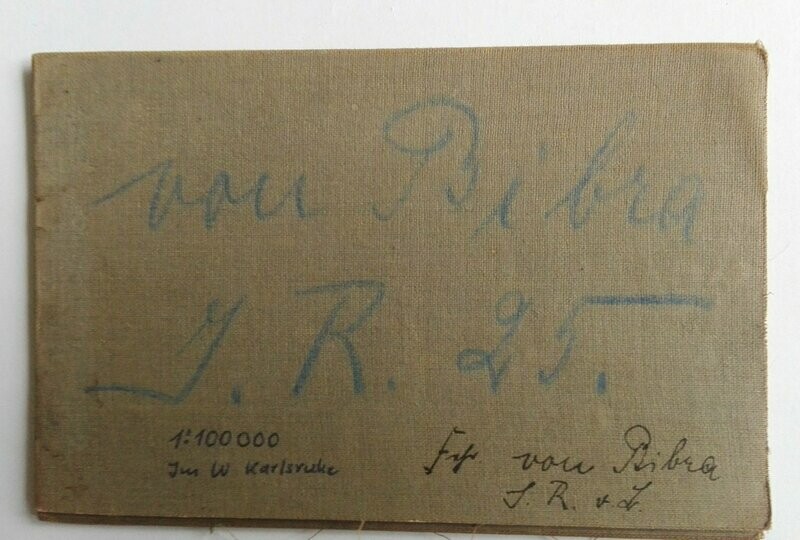 Alte Faltkarte aus dem Nachlass des“ Freiherr von Bibra“ Alte Faltkarte aus dem Nachlass des“ Freiherr von Bibra“