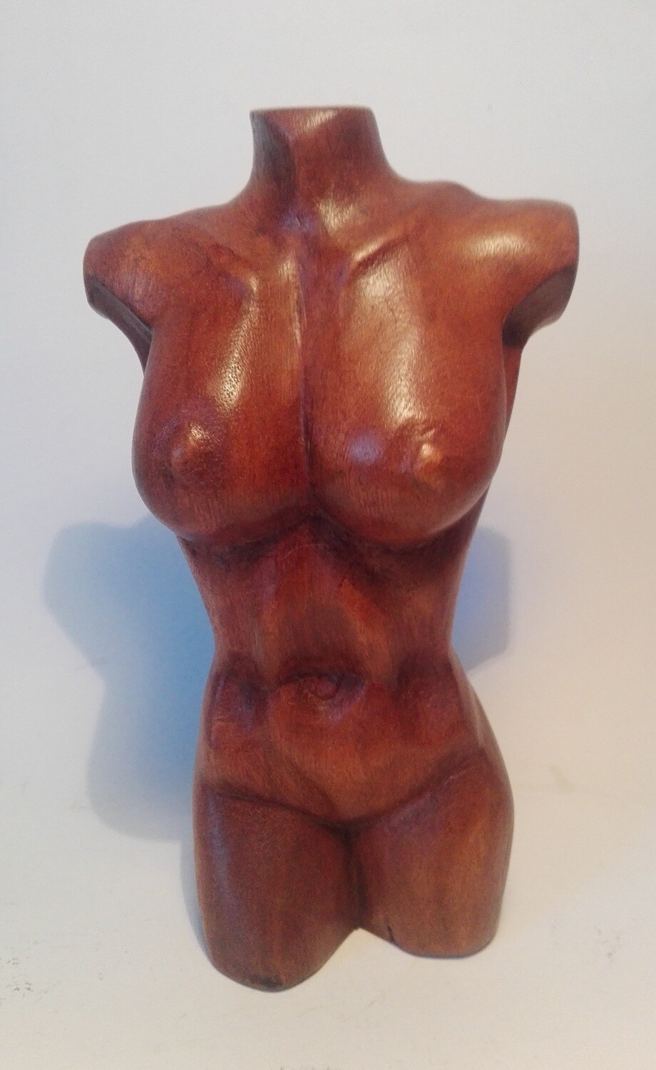 Holzskulptur - weiblicher Torso / Kunst Plastik Statue Statuette Büste Akt