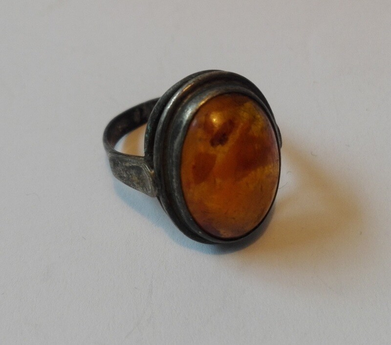 Fischland Bernstein – 835 Silber Ring Fischland Bernstein – 835 Silber Ring
