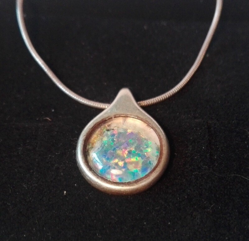 Opal Anhänger –Triplette – 925er Silber u. Kette 925er Opal Anhänger –Triplette – 925er Silber u. Kette 925er