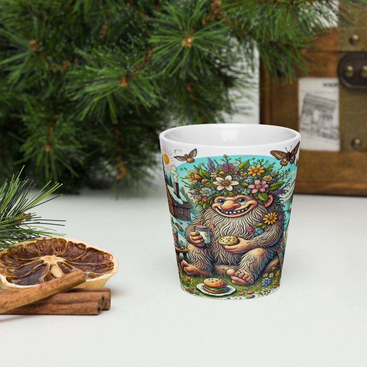 🌼 "Spring’s Shaggy Guardian" 🌼 - Latte mug