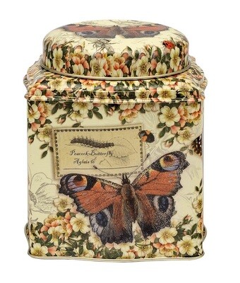 Tee Blechdose Vintage Schmetterlinge