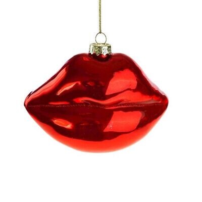 Glashänger Lippen, rot