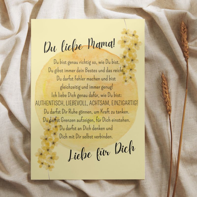 Muttertag Postkarte A5, „Mama stärken“