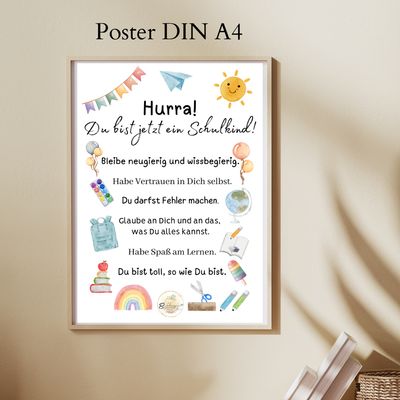 Mutmachposter für Kinder, A4: „Einschulung / Schulkind“