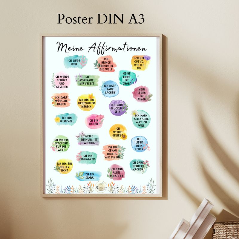 Affirmationen für Kinder, Poster A3: „Selbstliebe“