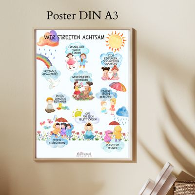Regeln für Kinder, Poster A3: „Achtsam Streiten“