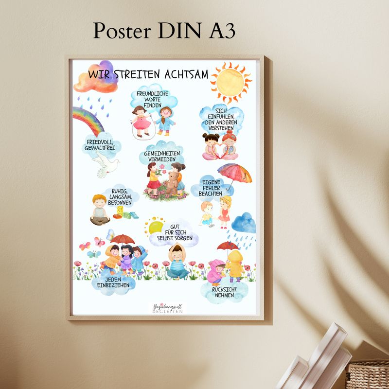 Regeln für Kinder, Poster A3: „Achtsam Streiten“
