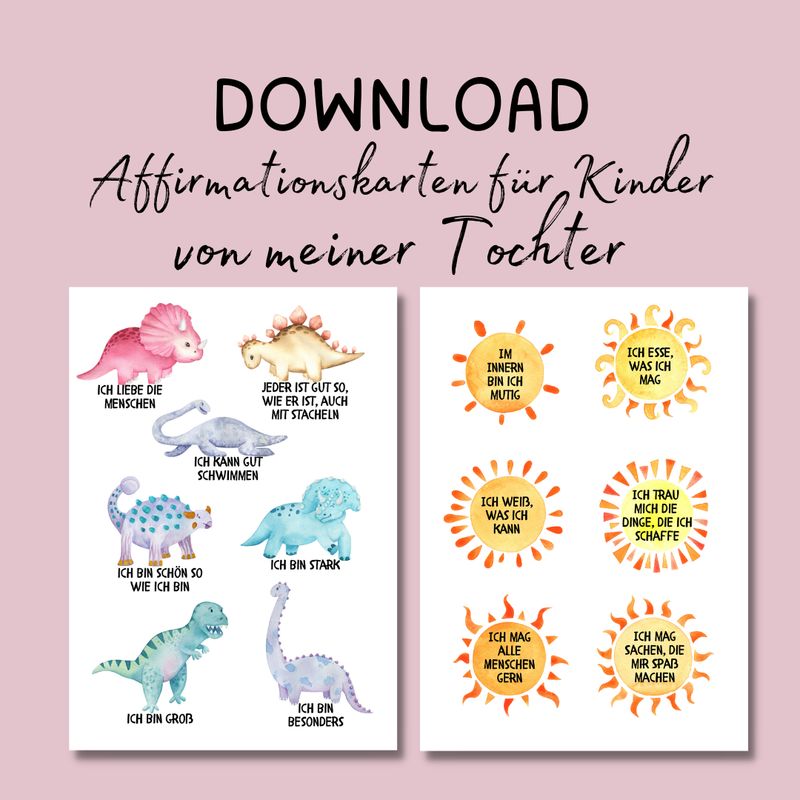 Affirmationen: "Von meiner Tochter gestaltet", DOWNLOAD