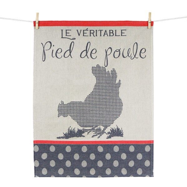 Torchon &quot;Le véritable pied de poule&quot;