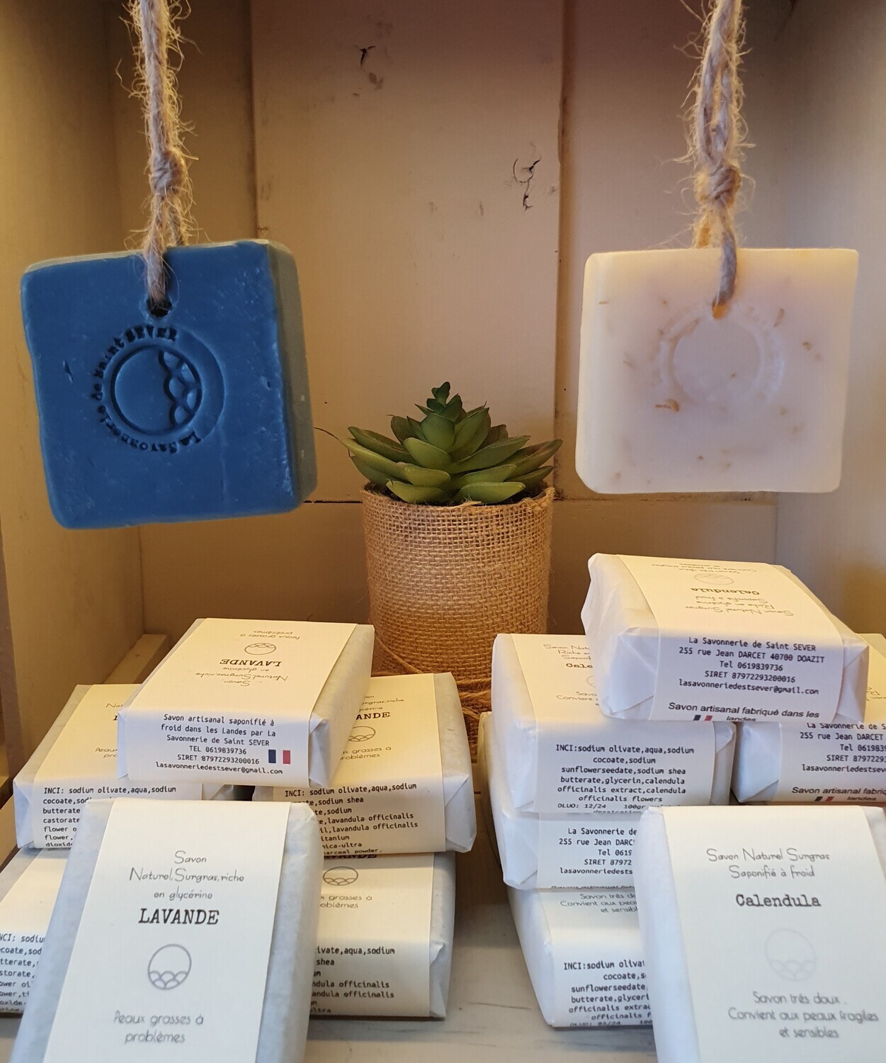 Savon artisanal au calendula ou lavande