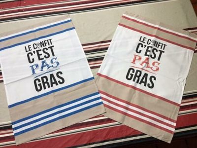 Torchon &quot;le confit c&#39;est pas gras&quot;