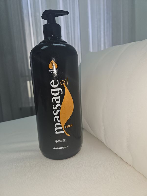 Massage Öl, Orange, 1 litre