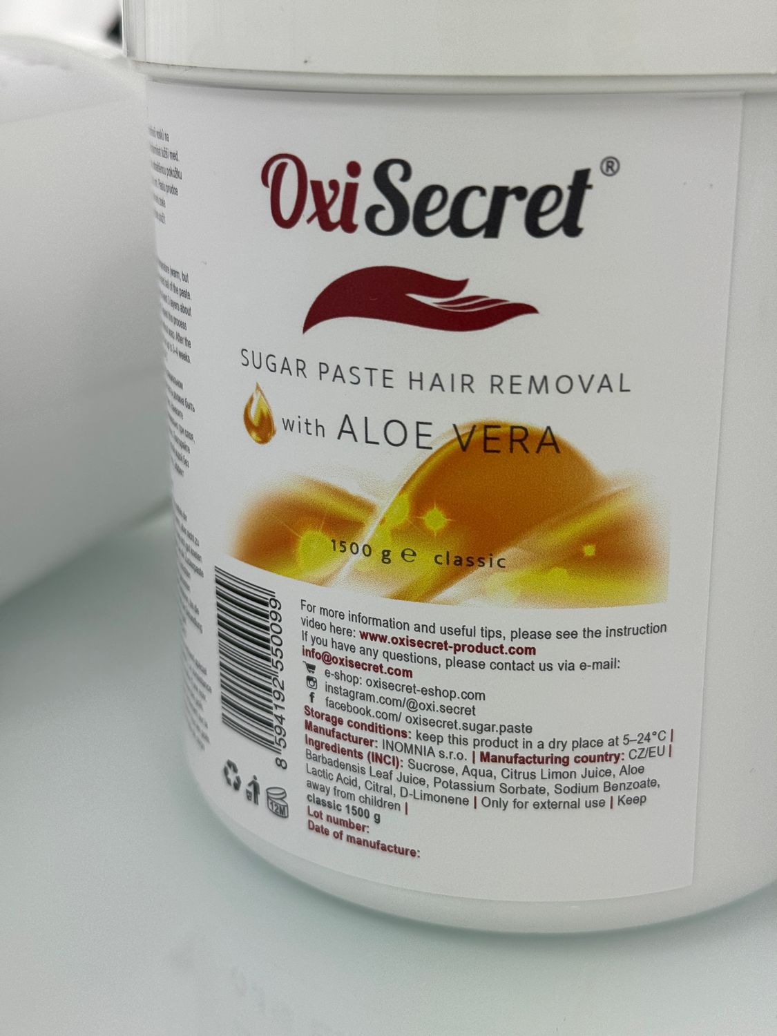Zuckerpaste OxiSecret, Hard, 1500 gr