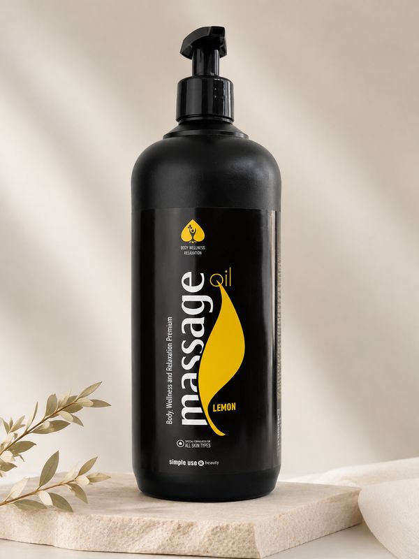 Massage Öl, Lemon, 1 litre