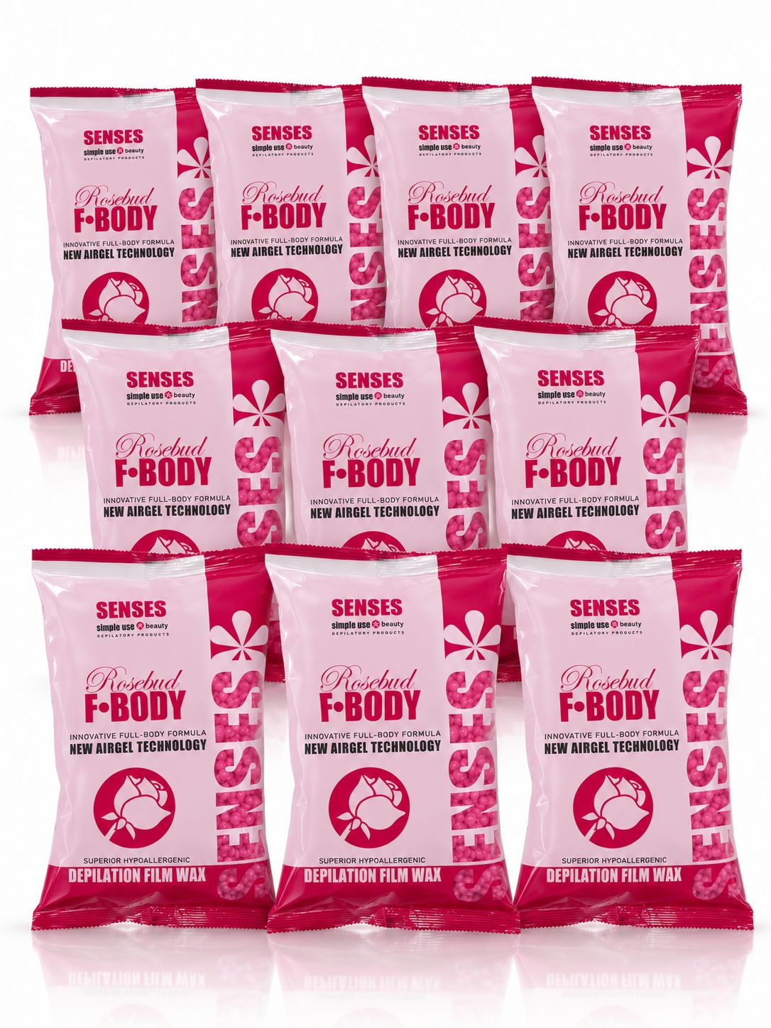 Full-Body Wachs Rosebude, 10-er Packung
