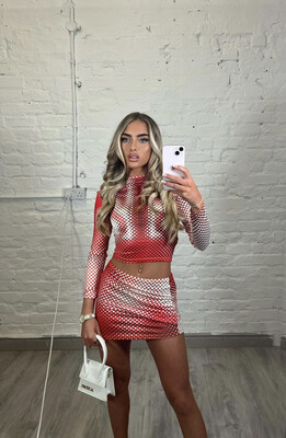 Red babe co ord