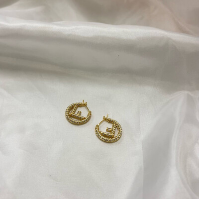 Fifi diamond hoops