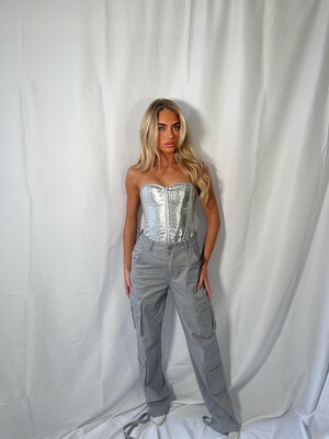 Grey cargo trouser
