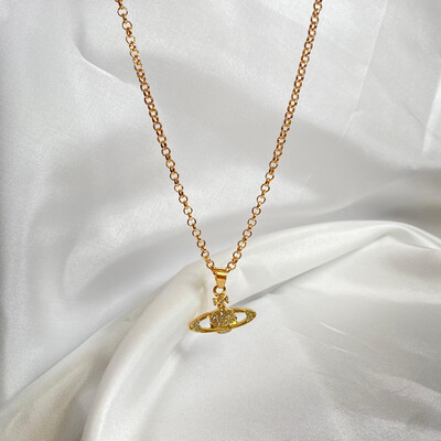 Gold planet neckalce